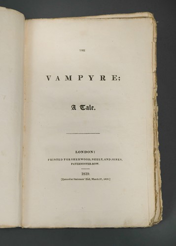 Lot 189 - POLIDORI (John W) The Vampyre, A Tale. London:...