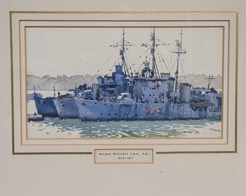 Lot 224 - Norman Wilkinson (1878-1971), battleships at...