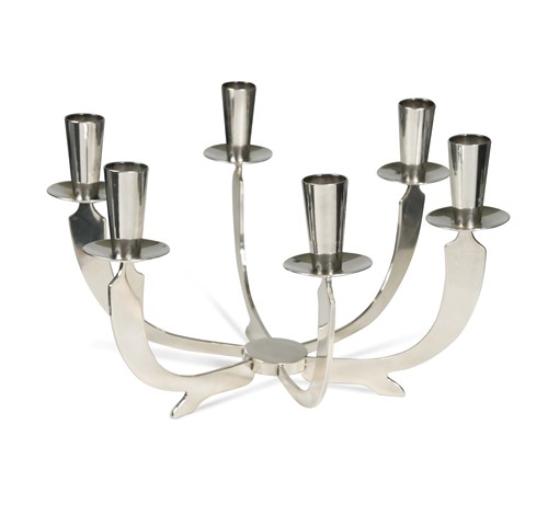 Lot 166 - Berg, Denmark, an  electro-plated candelabra