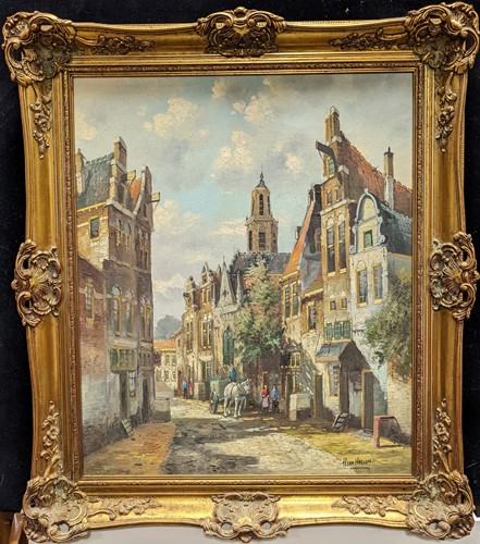 Lot 372 - Helen Hoeven (20th Century), Dutch street...