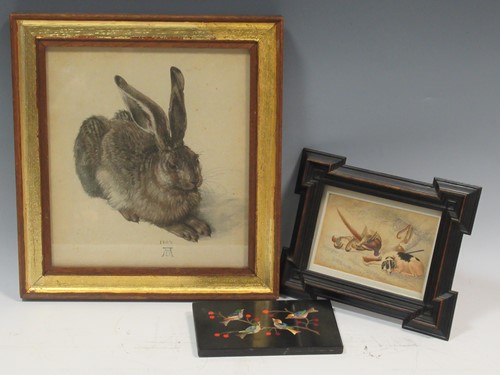 Lot 88 - After Durer, facsimile hare print; together...