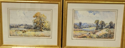 Lot 209 - Two small watercolour landscapes, early 20th...