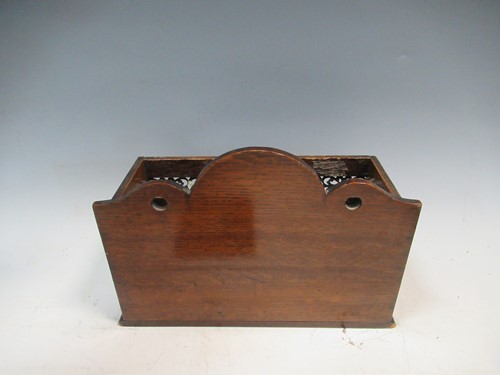 Lot 11 - A small letter box with brass labels, 'Post'...