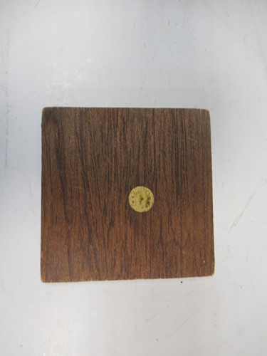 Lot 11 - A small letter box with brass labels, 'Post'...
