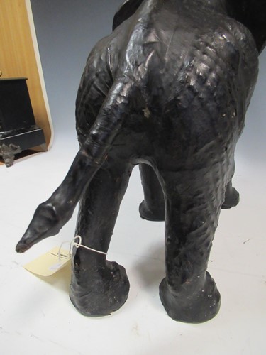 Lot 28 - A leather model of an elephant 48 x 56 x 29cm