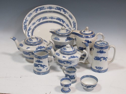 Lot 91 - Cauldon and some Coalport blue and white...