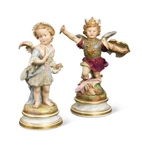 Lot 476 - Two Meissen figures, circa 1900