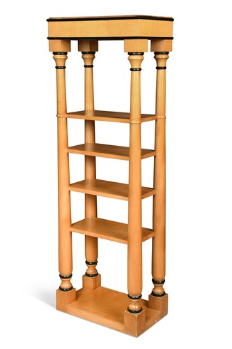 Lot 215 - A free-standing architectural shelving unit in the Biedermeier style