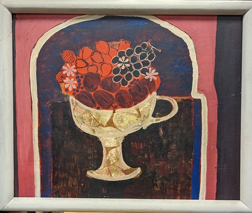 Lot 321 - Five modern oil paintings and two others;...