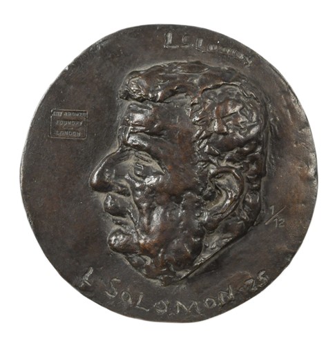 Lot 115 - Leo Solomon (British, 1919-1976), a bronze medallion of L.S. Lowry in profile