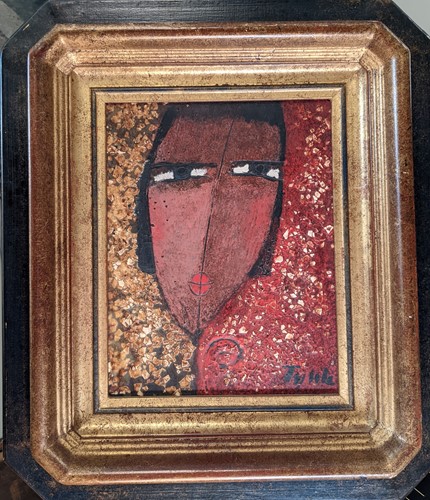 Lot 362 - Abstract face, indistinctly signed (lower...