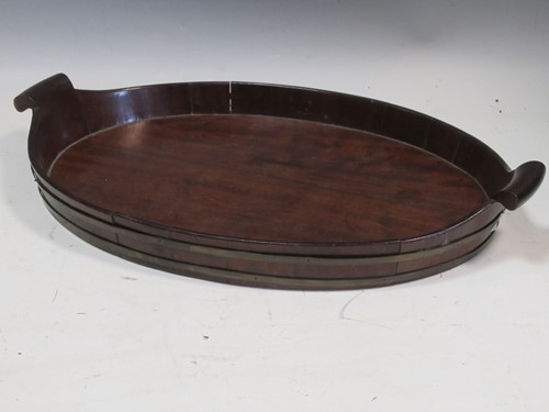 Lot 86 - A George III mahogany and brass banded...