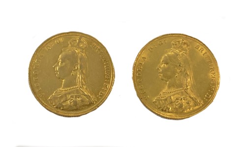 Lot 481 - Two Victorian 'Jubilee Head' sovereigns