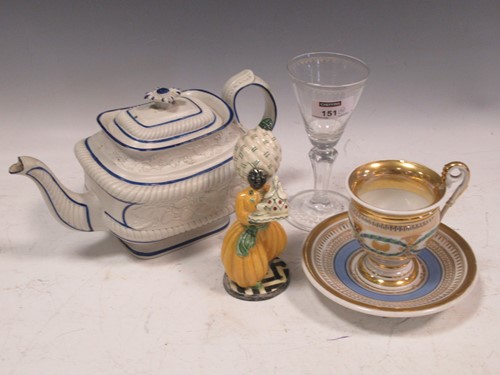 Lot 151 - A Castleford pottery teapot and cover a Paris...