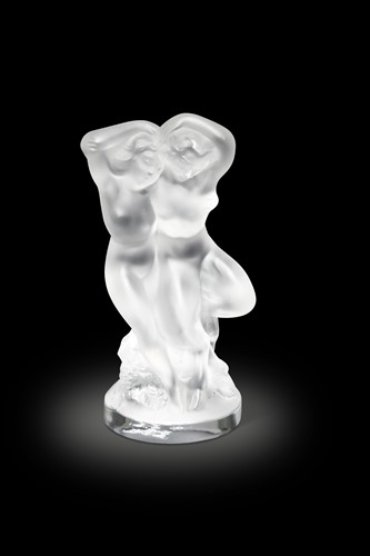 Lot 13 - Le Faune, a Lalique frosted glass statuette, circa 1960
