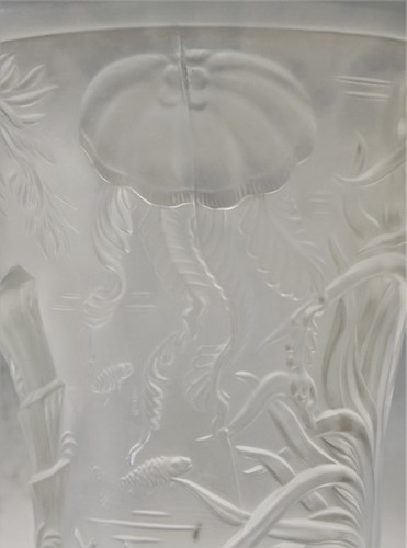 Lot 7 - An Art Deco style moulded glass vase