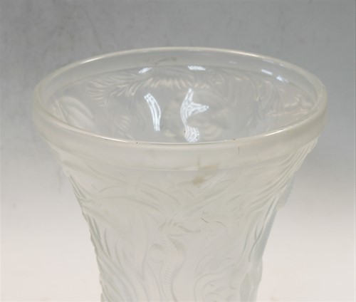 Lot 7 - An Art Deco style moulded glass vase