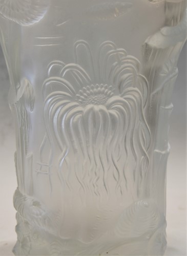 Lot 7 - An Art Deco style moulded glass vase