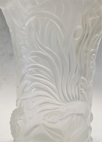Lot 7 - An Art Deco style moulded glass vase