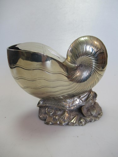 Lot 279 - A silver plated spoon warmer in the shape of a...