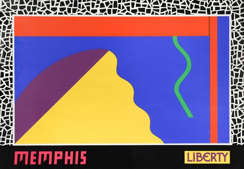 Lot 244 - Memphis Group, a rare original poster for Memphis at Liberty & Co.