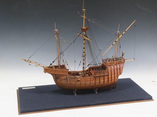 Lot 83 - A model of a ten steam boat, 22 x 51 x 50cm,...