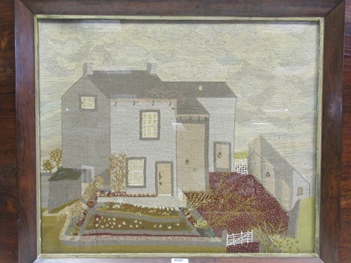Lot 183 - A 19th century needlework picture depicting a...