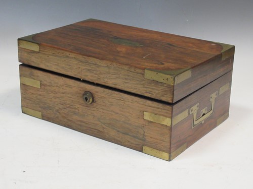 Lot 4 - A Victorian rosewood travelling toilet and...