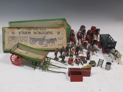 Lot 139 - A W. Britain’s farm wagon, No 5F, in the...