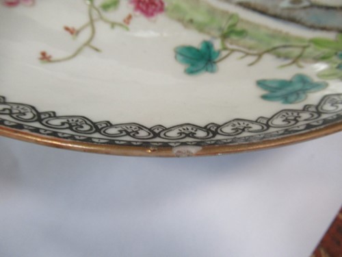 Lot 18 - A Chinese porcelain large saucer dish Republic Period