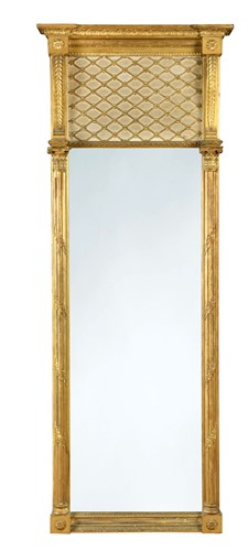 Lot 373 - A Regency gilt wood pier mirror