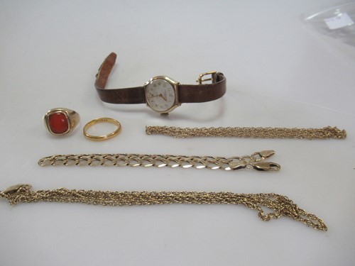 Lot 240 - A J.W Benson watch, tested as 9ct gold, a...