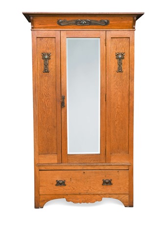 Lot 189 - An Arts & Crafts oak Wardrobe