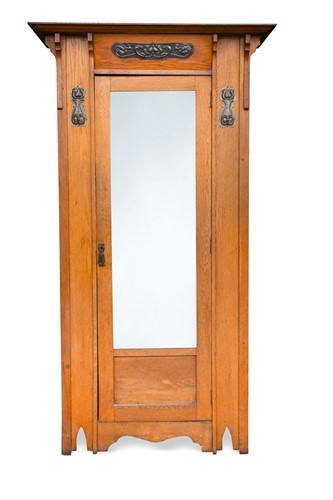Lot 187 - An Arts & Crafts oak single Wardrobe