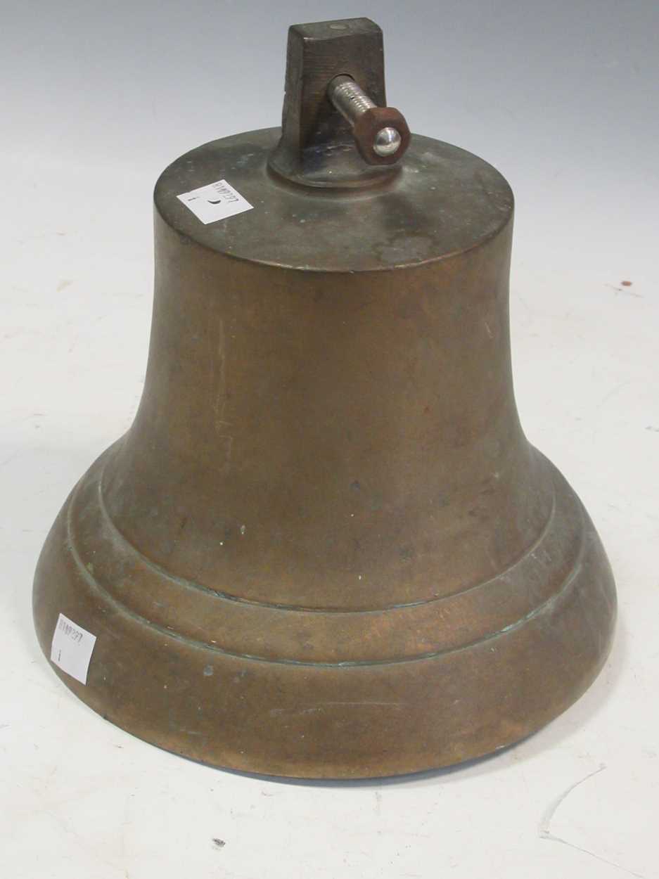 Lot 6 - A cast metal ships bell, 21cm high