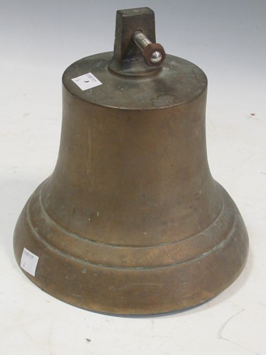Lot 6 - A cast metal ships bell, 21cm high