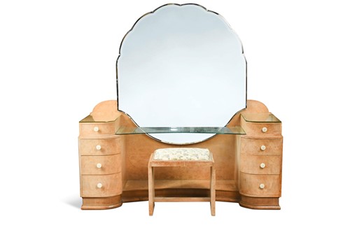 Lot 199 - Attributed to Epstein, an Art Deco birds eye maple dressing table