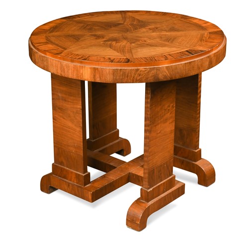 Lot 196 - An Art Deco figured walnut centre table