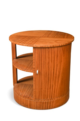 Lot 197 - An Art Deco satinwood three-tier book table