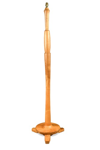 Lot 225 - A contemporary solid ash standard lamp