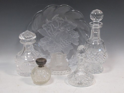 Lot 12 - A relief moulded figural glass toothpick...