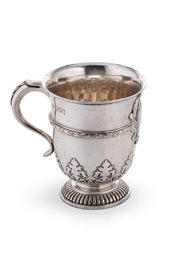 Lot 640 - A George V silver christening mug
