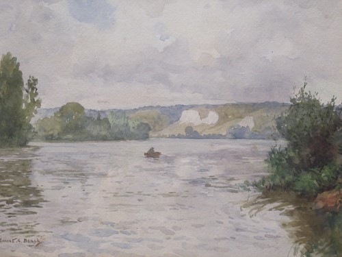 Lot 364 - Three early 20th century river landscapes in...