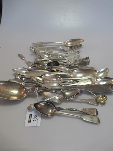Lot 280 - A collection of flatware, mostly British...