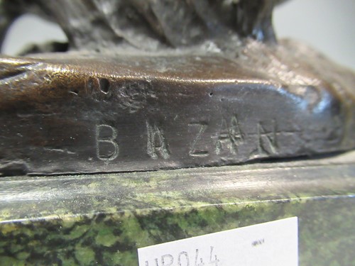 Lot 20 - A bronze brace of Turkeys, signed 'Bazan', on...