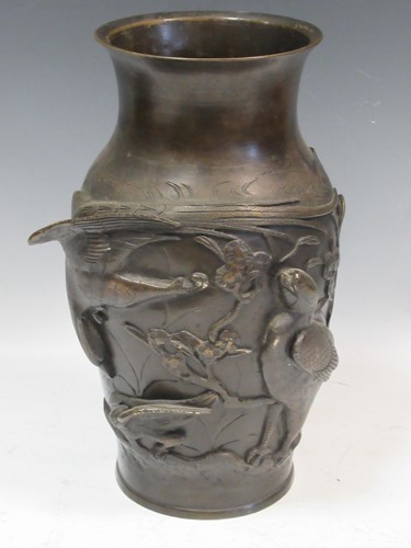 Lot 95 - An early 20th century Japanese bronze vase,...
