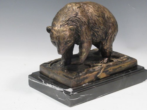Lot 22 - After Prince, a bronze model of a bear, on...