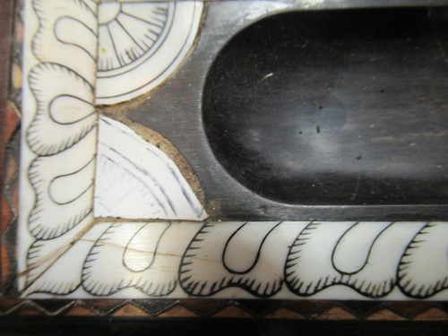 Lot 27 - An Anglo-Indian bone and specimen wood inlaid...