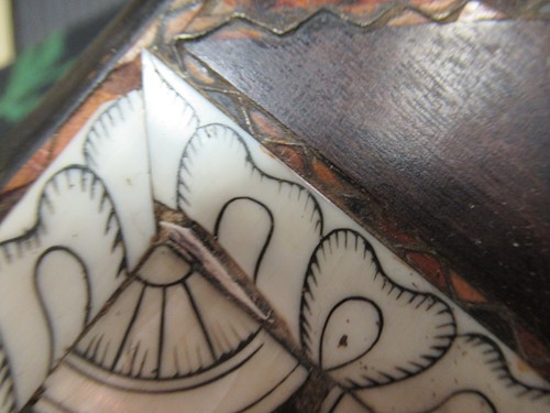Lot 27 - An Anglo-Indian bone and specimen wood inlaid...
