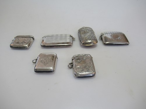 Lot 263 - A collection of silver silver vesta cases,...